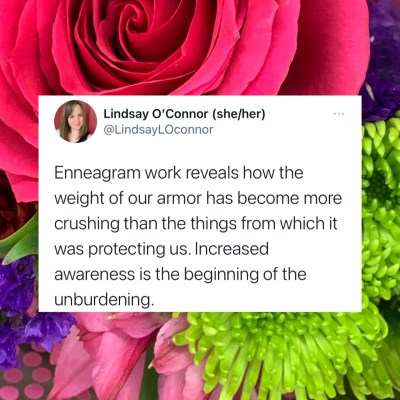 Bright floral background with image text described below